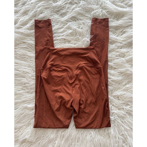Gymshark Ribbed Leggings Copper Brown Size XS - Picture 5 of 7